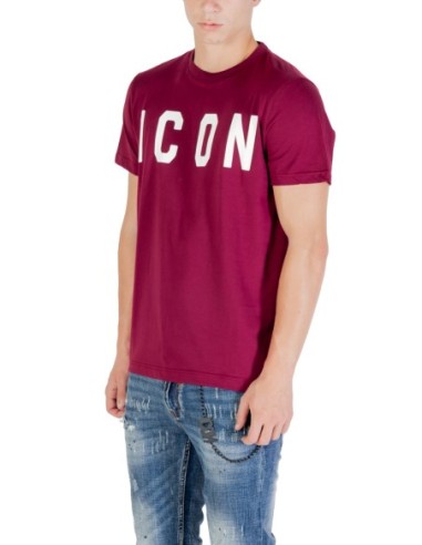Icon T‑shirt homme bordeaux