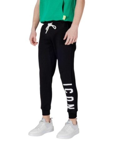 Icon Pantalon homme noir rayé