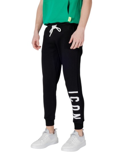 Icon Pantalon homme noir rayé