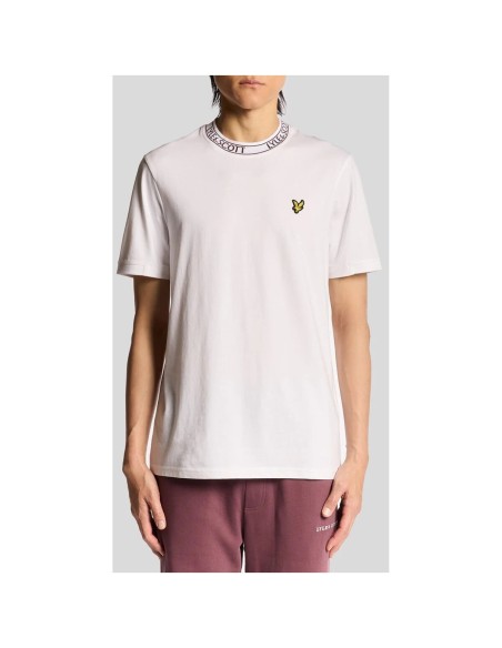 Lyle & Scott T-shirt homme blanc imprimé
