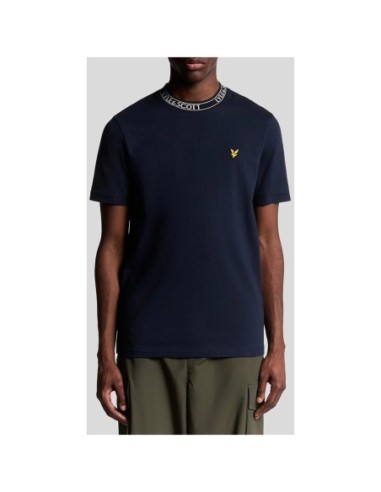 Lyle & Scott T-shirt homme bleu imprimé