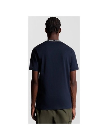 Lyle & Scott T-shirt homme bleu imprimé