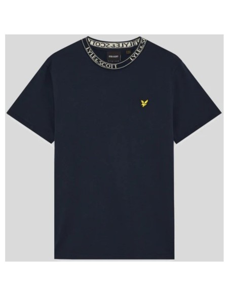 Lyle & Scott T-shirt homme bleu imprimé