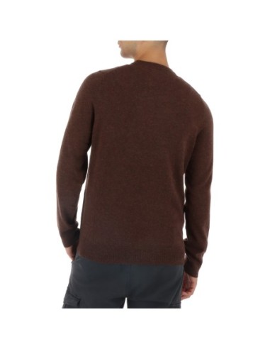 Lyle & Scott Pull homme marron laine