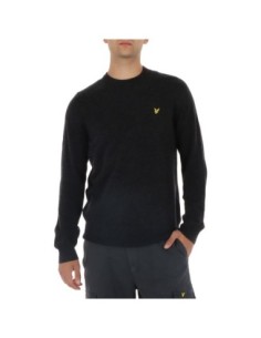 Lyle & Scott Pull homme noir laine