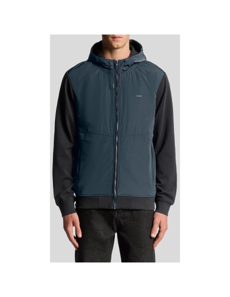 Lyle & Scott Sweat homme bleu zippé