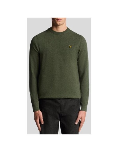 Lyle & Scott Pull homme vert laine