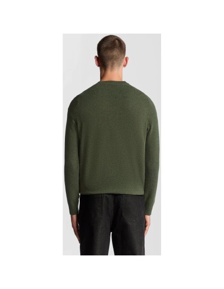 Lyle & Scott Pull homme vert laine
