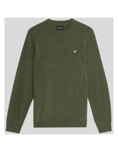 Lyle & Scott Pull homme vert laine