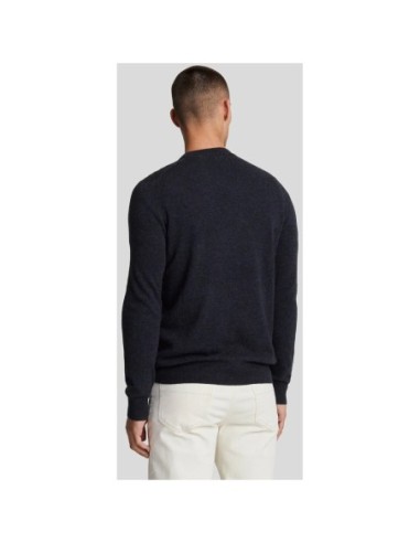 Lyle & Scott Pull homme bleu laine