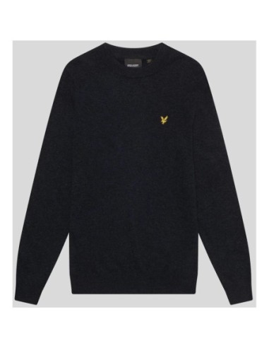 Lyle & Scott Pull homme bleu laine