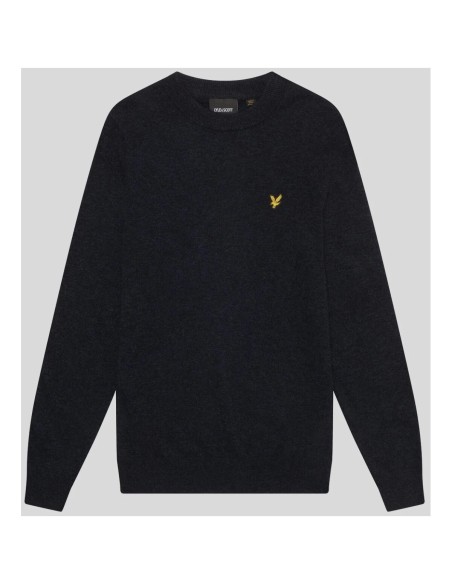 Lyle & Scott Pull homme bleu laine