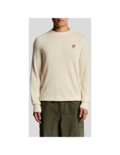 Lyle & Scott Pull homme beige chiné