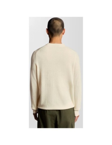 Lyle & Scott Pull homme beige chiné