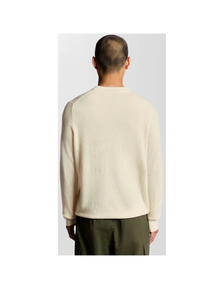 Lyle & Scott Pull homme beige chiné
