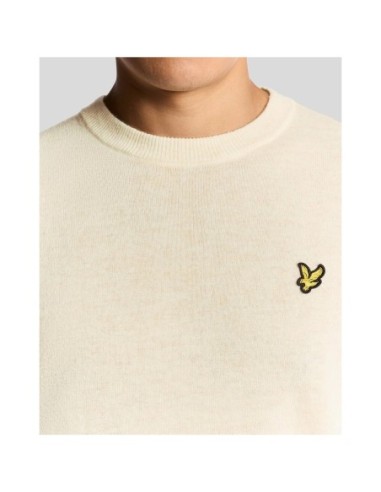 Lyle & Scott Pull homme beige chiné