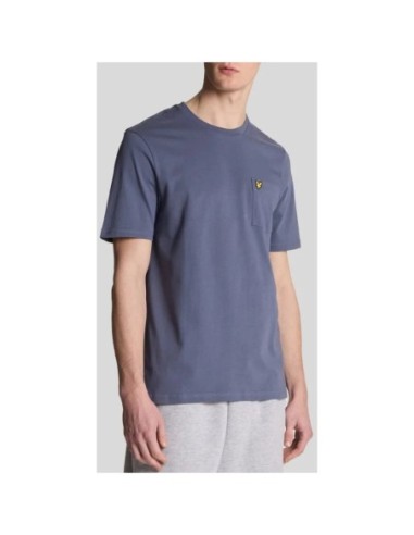 Lyle & Scott T-shirt homme bleu imprimé