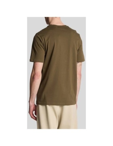 Lyle & Scott T-shirt homme vert imprimé