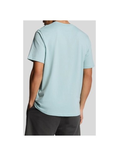 Lyle & Scott T-shirt homme bleu azur imprimé
