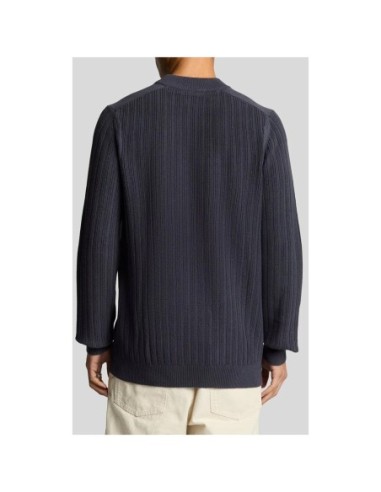 Lyle & Scott Pull homme bleu coton