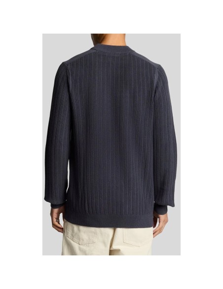 Lyle & Scott Pull homme bleu coton