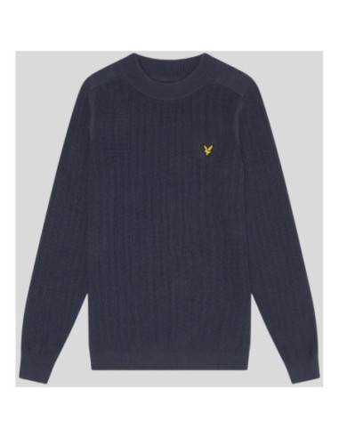 Lyle & Scott Pull homme bleu coton