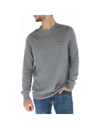 Lyle & Scott Pull homme gris laine