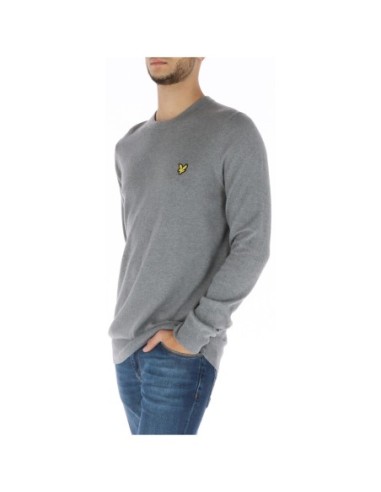 Lyle & Scott Pull homme gris laine
