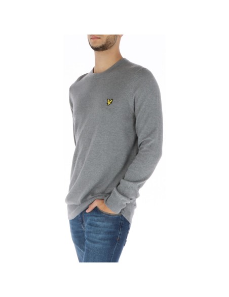 Lyle & Scott Pull homme gris laine