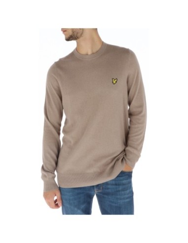 Lyle & Scott Pull homme beige laine