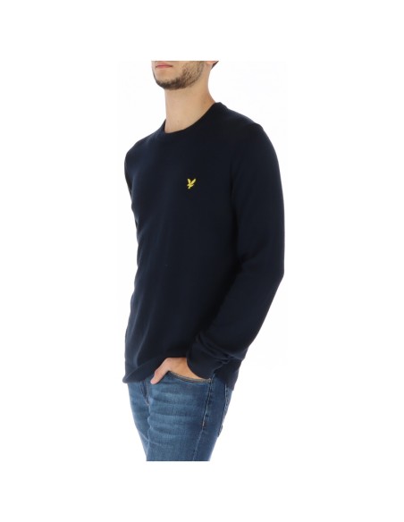 Lyle & Scott Pull homme bleu hiver