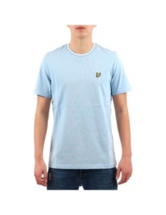 Lyle & Scott T-shirt homme bleu azur imprimé