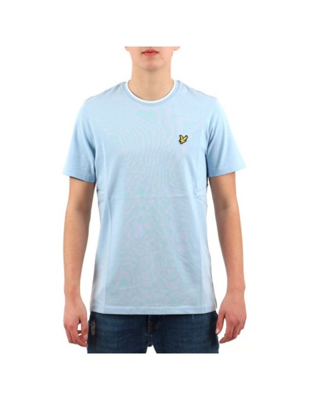 Lyle & Scott T-shirt homme bleu azur imprimé