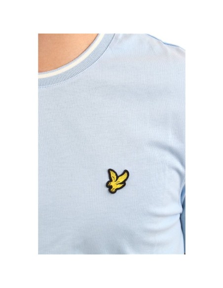 Lyle & Scott T-shirt homme bleu azur imprimé
