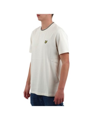 Lyle & Scott T-shirt homme beige imprimé