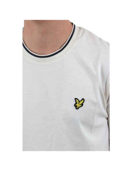 Lyle & Scott T-shirt homme beige imprimé