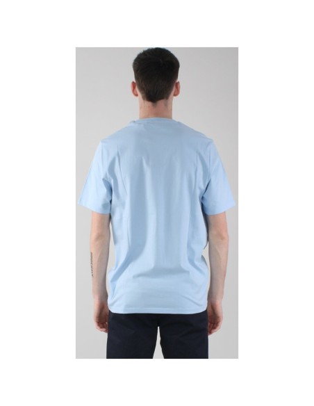 Lyle & Scott T-shirt homme bleu azur poche