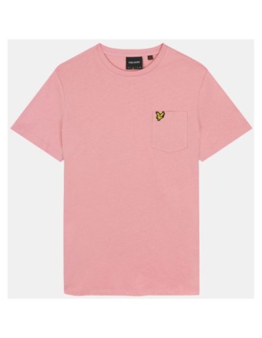 Lyle & Scott T-shirt homme rose poche