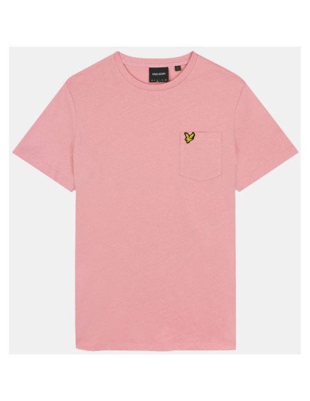 Lyle & Scott T-shirt homme rose poche