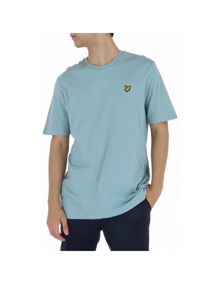 Lyle & Scott T-shirt homme bleu azur imprimé