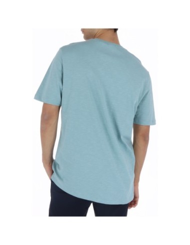 Lyle & Scott T-shirt homme bleu azur imprimé