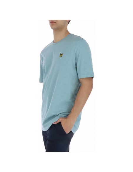 Lyle & Scott T-shirt homme bleu azur imprimé
