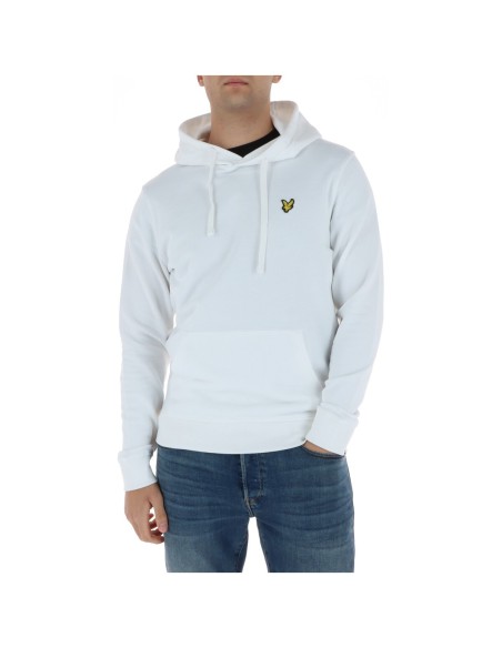 Lyle & Scott Sweat homme blanc capuche