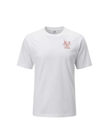 New Balance T-shirt homme blanc sport