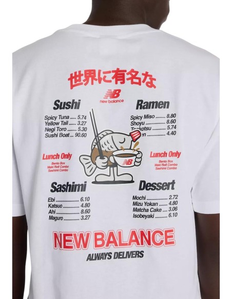 New Balance T-shirt homme blanc sport
