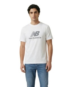 New Balance T-shirt homme blanc imprimé