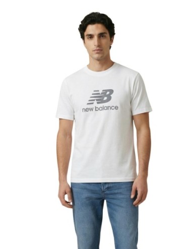 New Balance T-shirt homme blanc imprimé