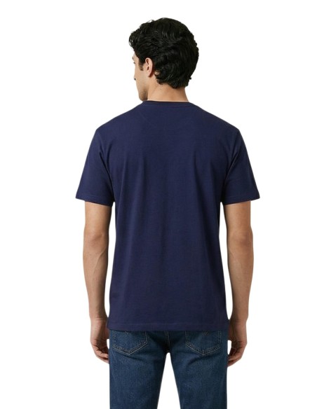 Napapijri T-shirt homme bleu imprimé