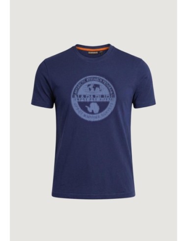 Napapijri T-shirt homme bleu imprimé