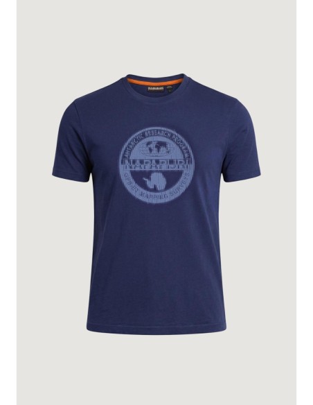 Napapijri T-shirt homme bleu imprimé